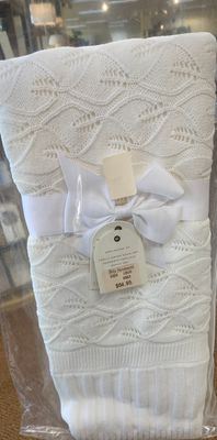 White baby blanket