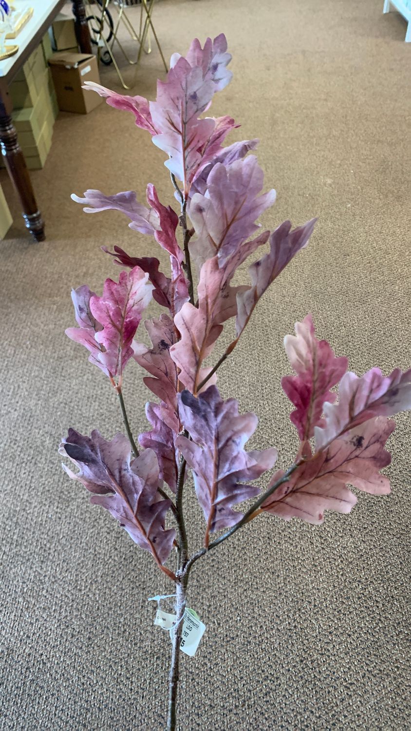Weathered harvest Oak leaf spray antique pink