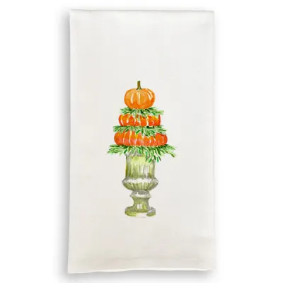 FRENCH GRAFFITI PUMPKIN TOPIARY KITCHEN TOWEL