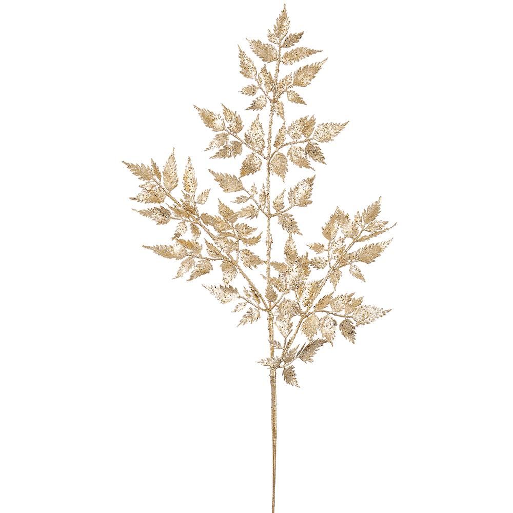 25" GLITTERED FERN LEAF SPRAY