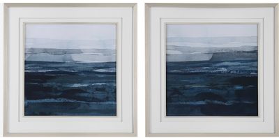 RISING BLUE ABSTRACT FRAMED PRINTS