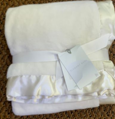 Cream plush baby blanket