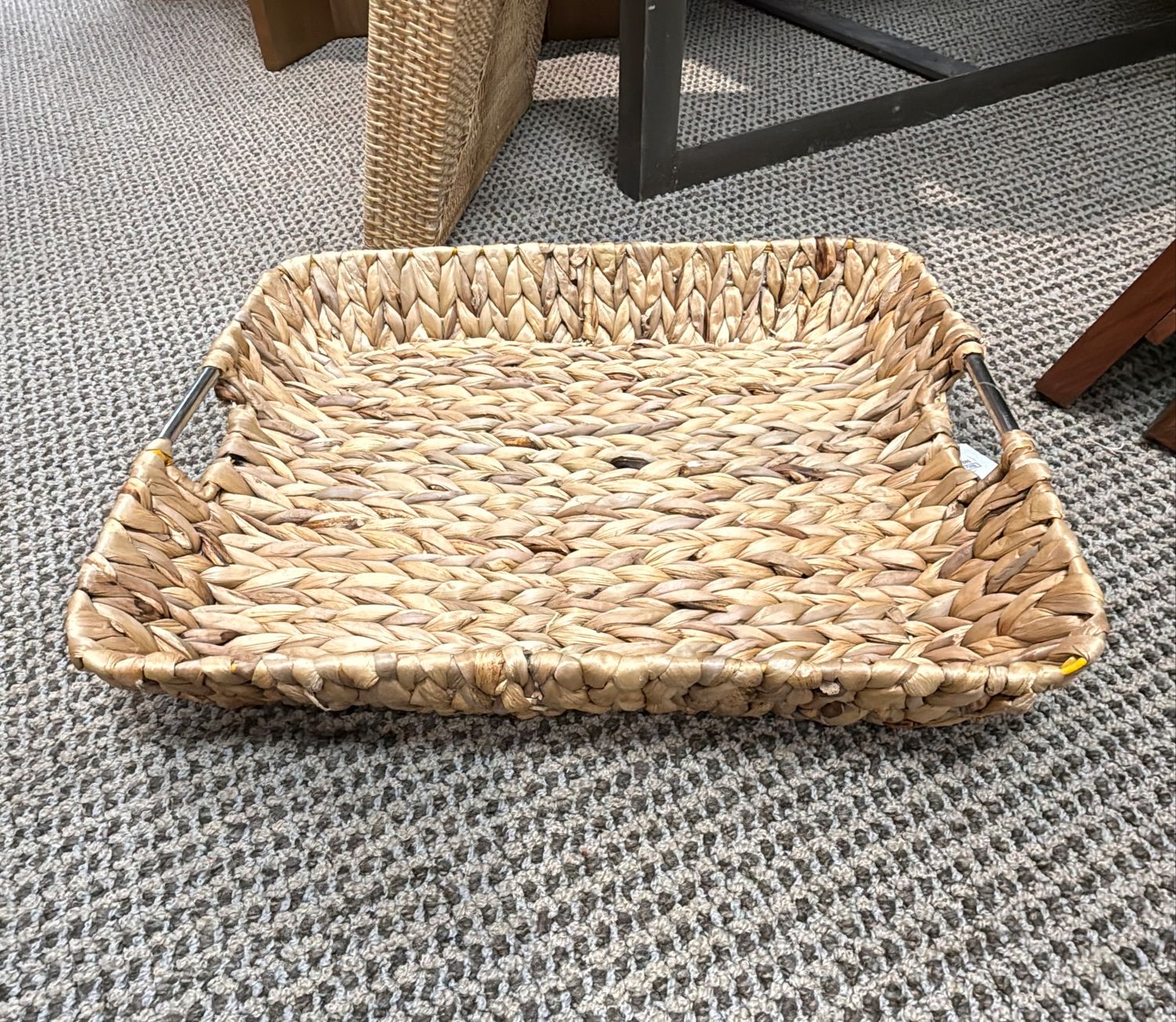 Shallow Rectangular Woven Basket