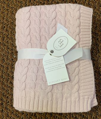 Pink quilted baby blanket
