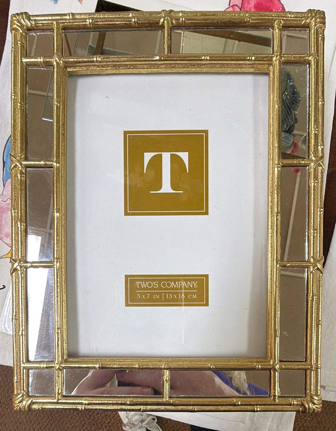 GOLD MIRRORED 5” X 7” PICTURE FRAME