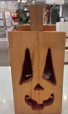 WOODEN JACK O'LANTERN