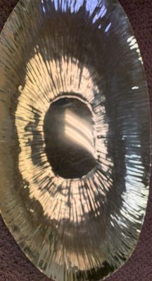 Zodax gold metal center piece platter
