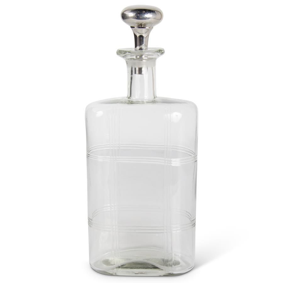 13.25" ETCHED GLASS DECANTER