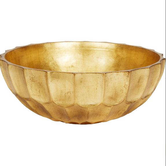 ANTIQUE GOLD LEAF ALEXIS DECORATIVE BOWL