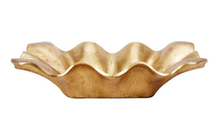 GOLD LEAF FURMAN DECORATIVE BOWL