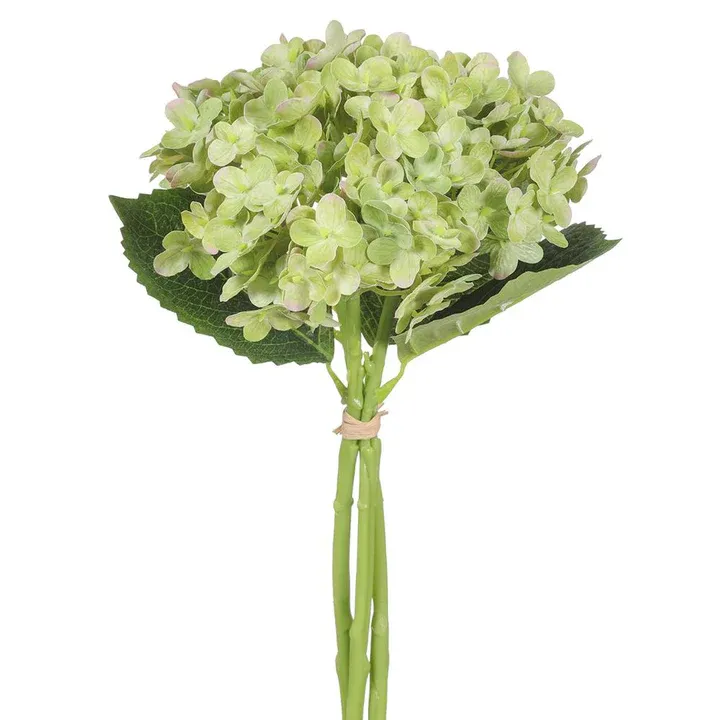 13'' REAL TOUCH GREEN HYDRANGEA BUNDLE