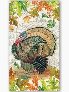 Fall Harvest Turkey Hostess Napkin