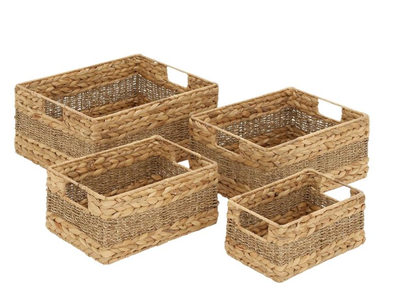 SEAGRASS BASKET WITH HANDLES - M
