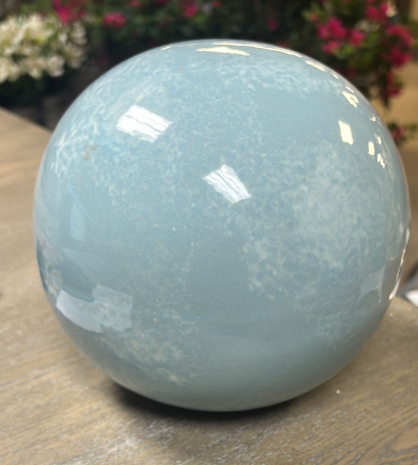 BLUE GLASS DECORATIVE BALL