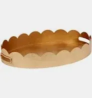 OVAL GOLD LEAF ELOISE TRAY