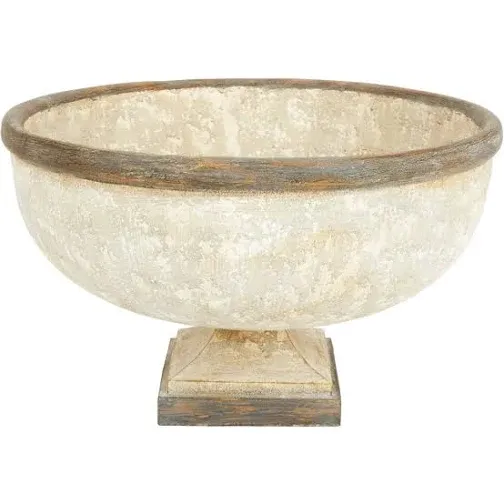 SANTORINI WHITE &amp; ANTIQUE GOLD BOWL