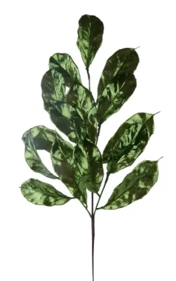Metallic/Glitter Magnolia Leaf Spray MOSS GREEN 29.5"L GLITTER