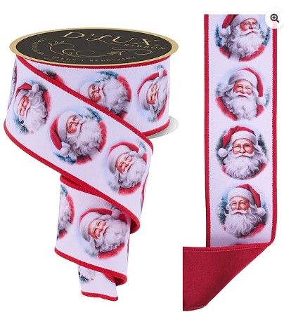 2.5"X10YD SANTA/FUSED RIBBON