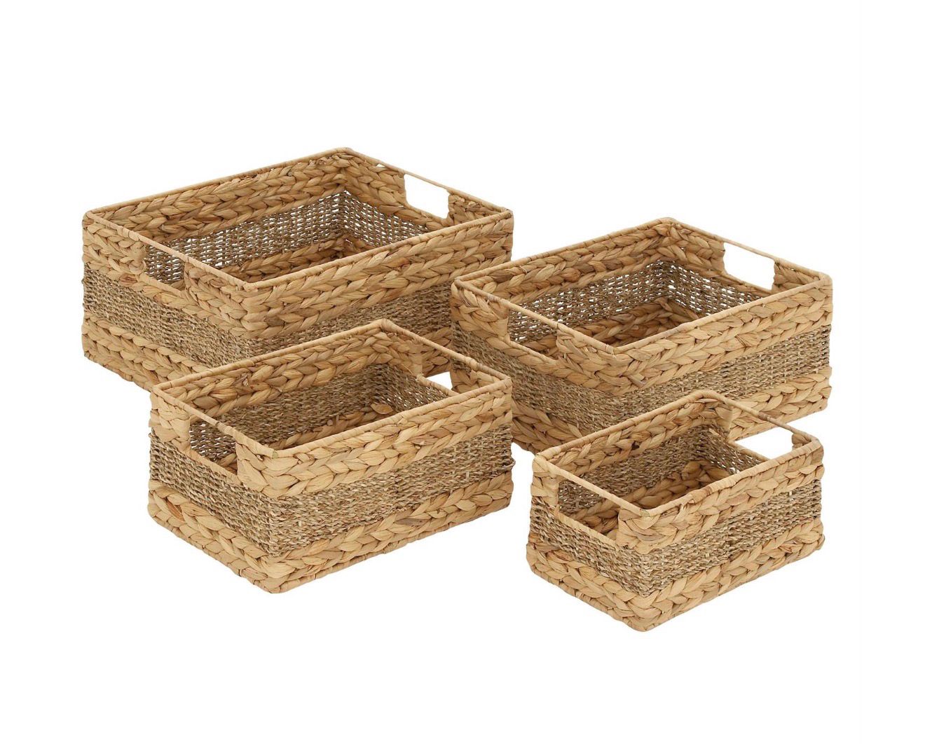 SEAGRASS BASKET WITH HANDLES - LG