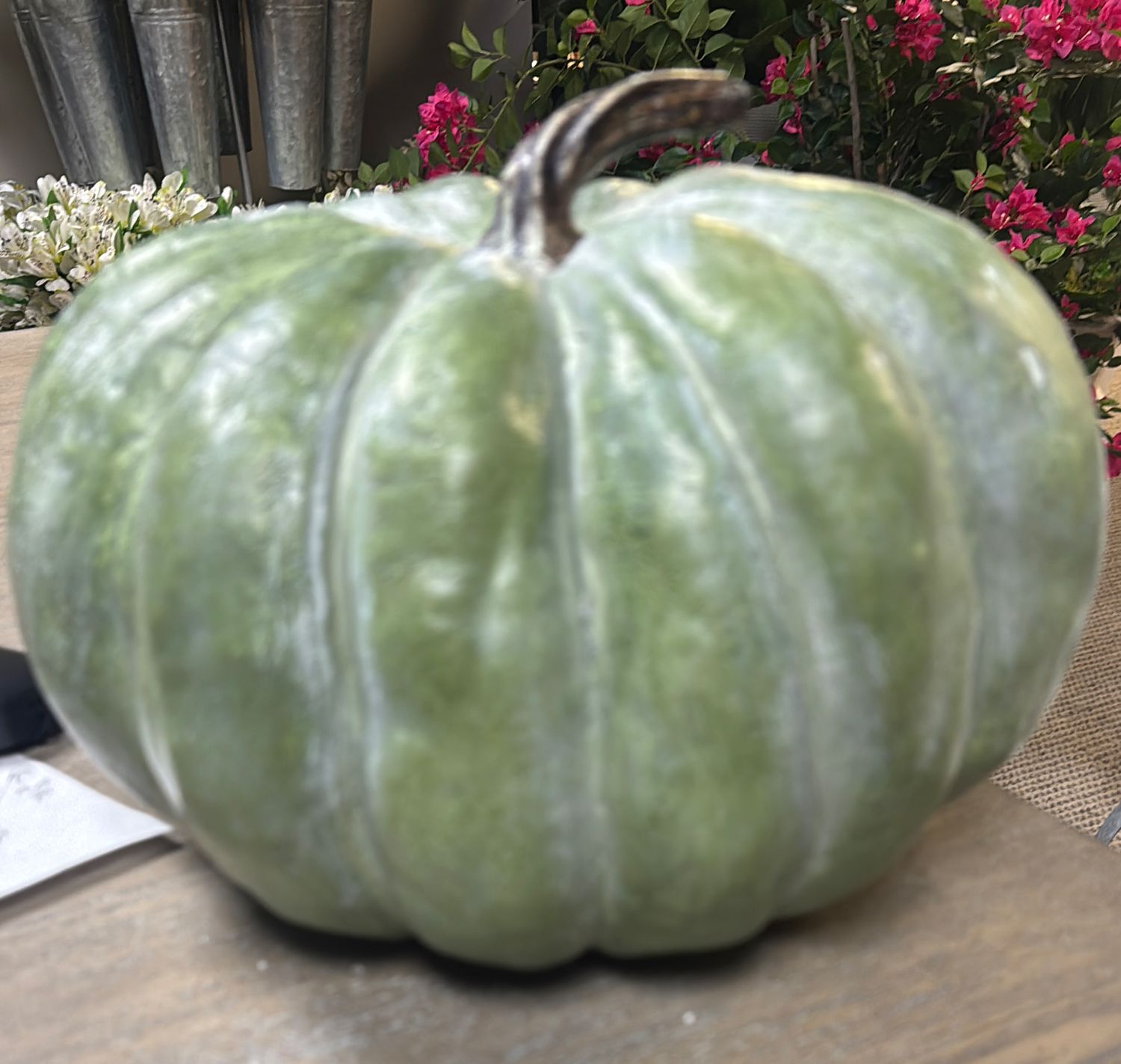 GREEN RESIN PUMPKIN