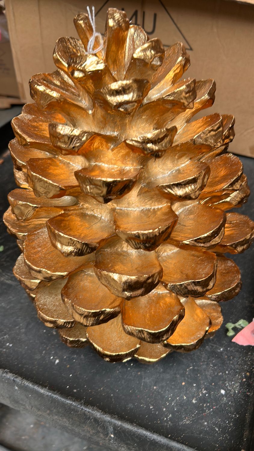 Large gold pinecone