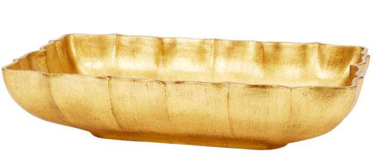 EMMA GOLD LEAF  DECORATIVE BOWL