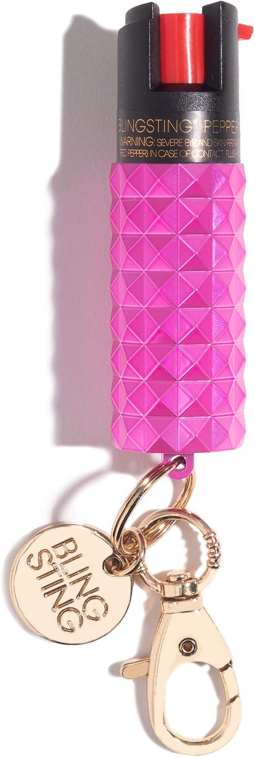 PINK PEPPER SPRAY METALLIC STUDDED