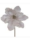7.5"L GLITTER/VELVET MAGNOLIA PICK