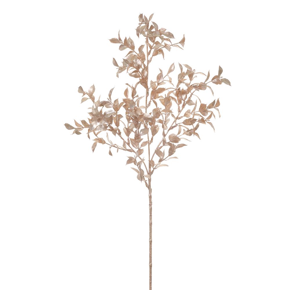 27.5" Glittered Ruscus Spray Champagne