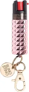 MILLENIEL PINK METALLIC PEPPER SPRAY STUDDED