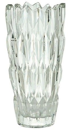 11.5"H X 5.5"DIA FAUX CRYSTAL VASE