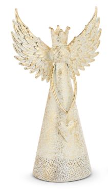 17" Gold Brush Ivory Angel