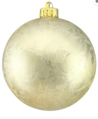 250MM FEATHER SMOOTH BALL ORNAMENT - CHAMPAGNE