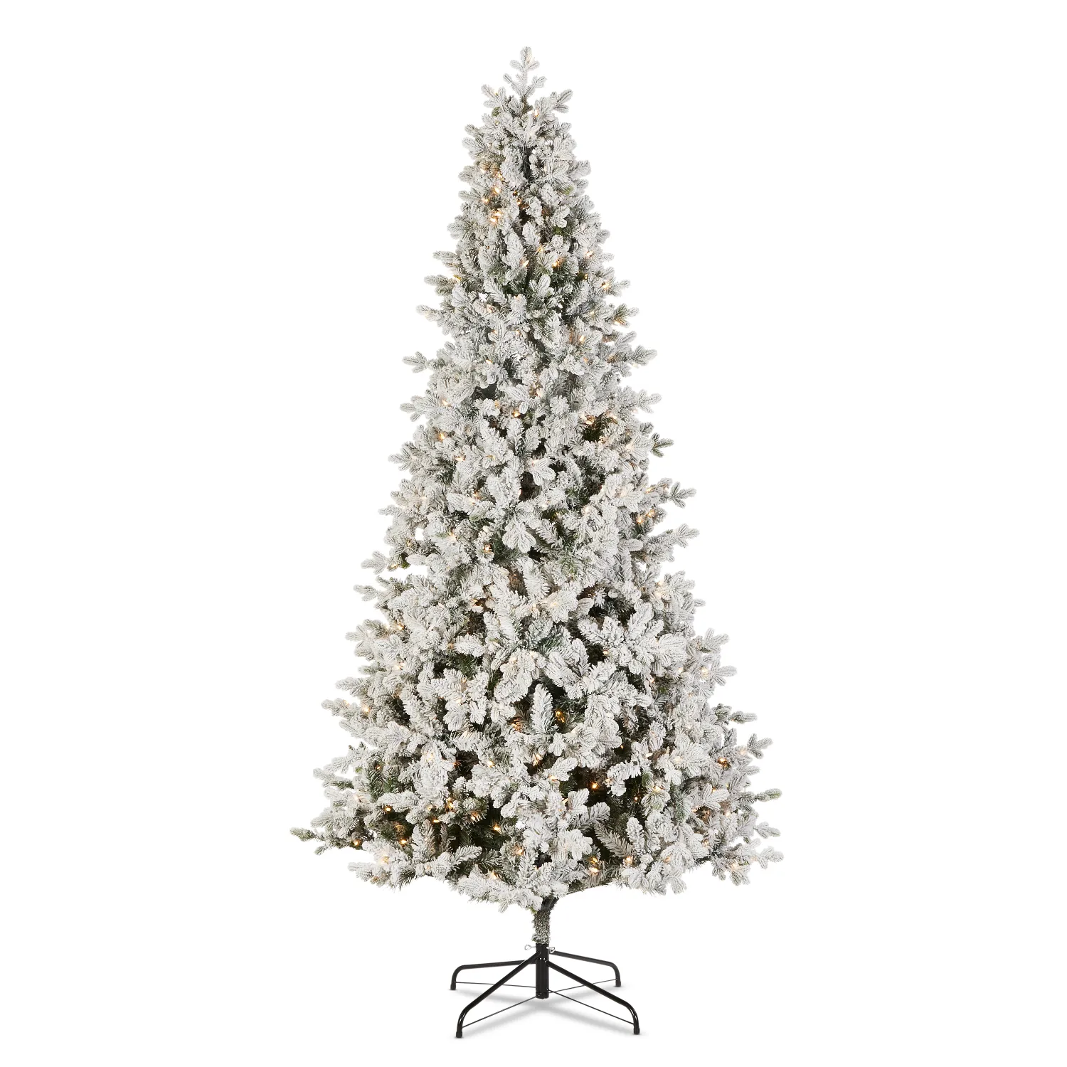 DC 9' Slim Flocked Noble Fir Tree