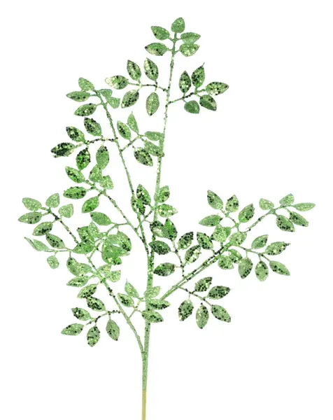 Glitter Leaf Spray LIME GREEN 28"L GLITTER