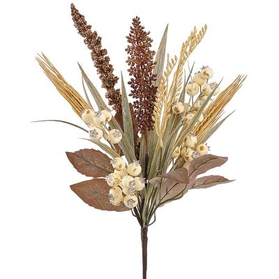 17" PLASTIC WHEAT/BERRY SPRAY