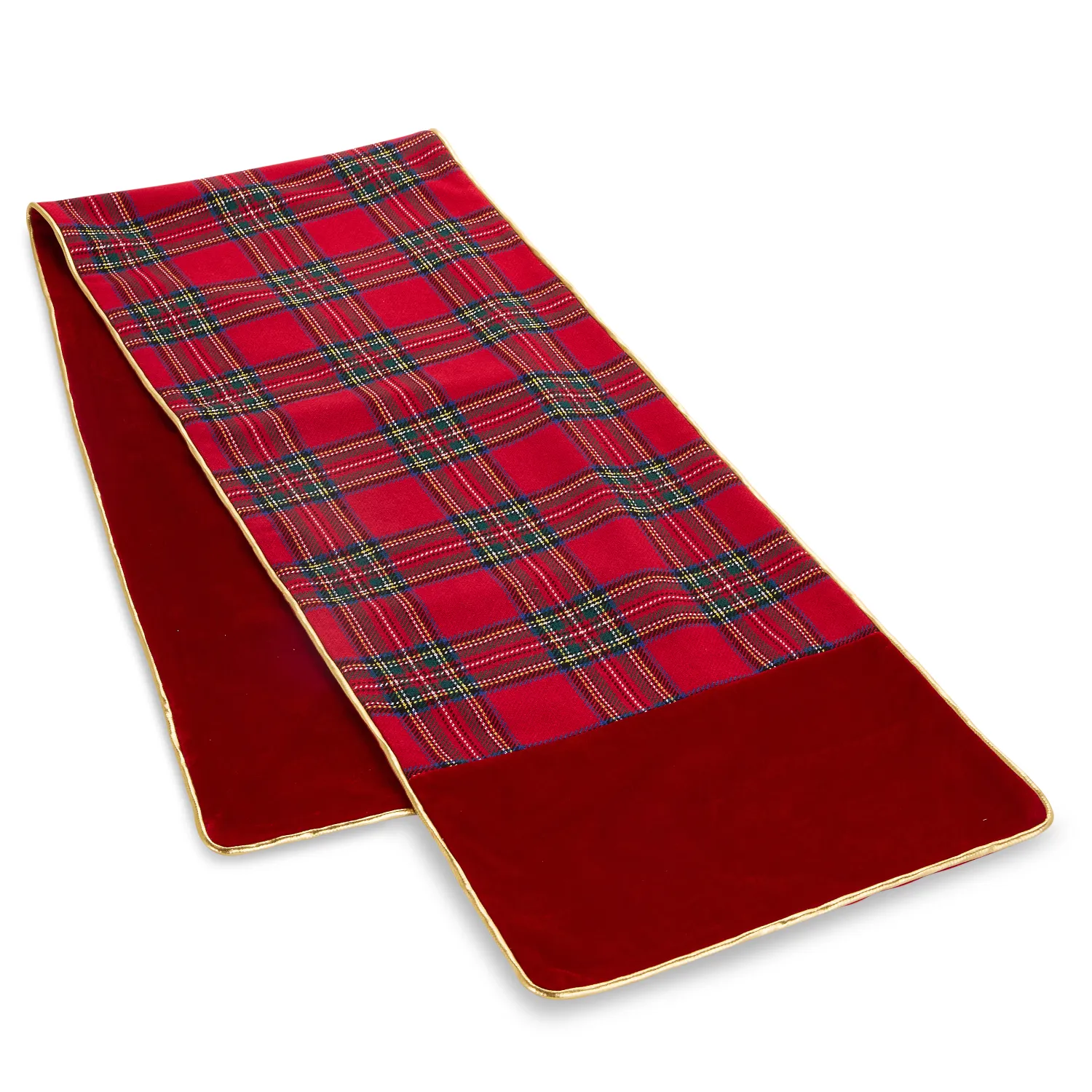 72" Plaid Table Runner - RED