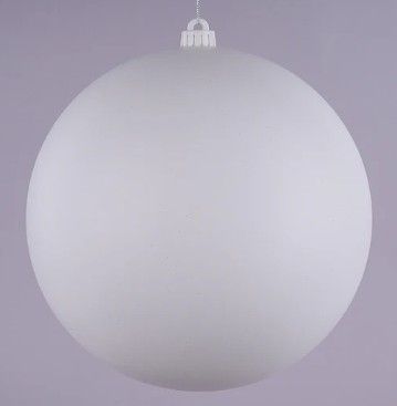 250MM SMOOTH BALL ORNAMENT-MATTE WHITE