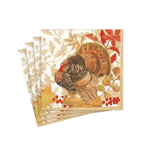 WOODLAND TURKEY COCKTAIL NAPKIN