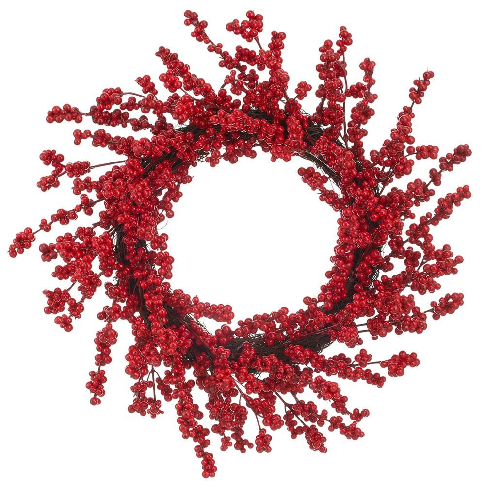 24"BERRY WREATH RED