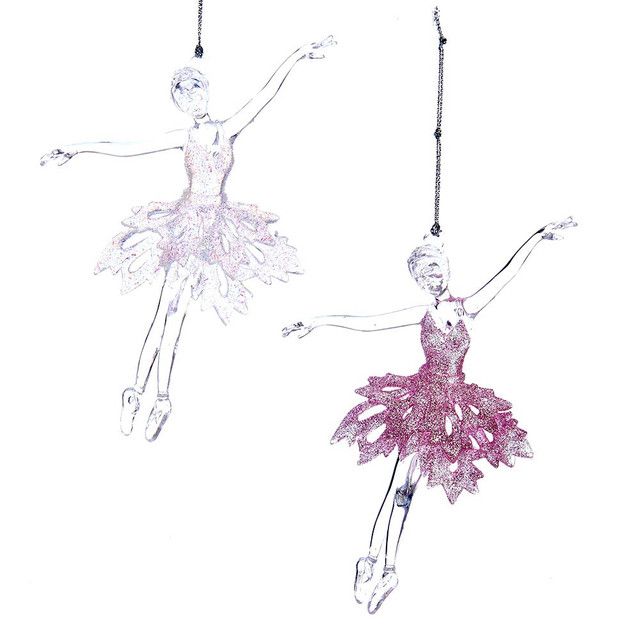 6" ACRYLIC PINK/WHITE BALLET GIRL