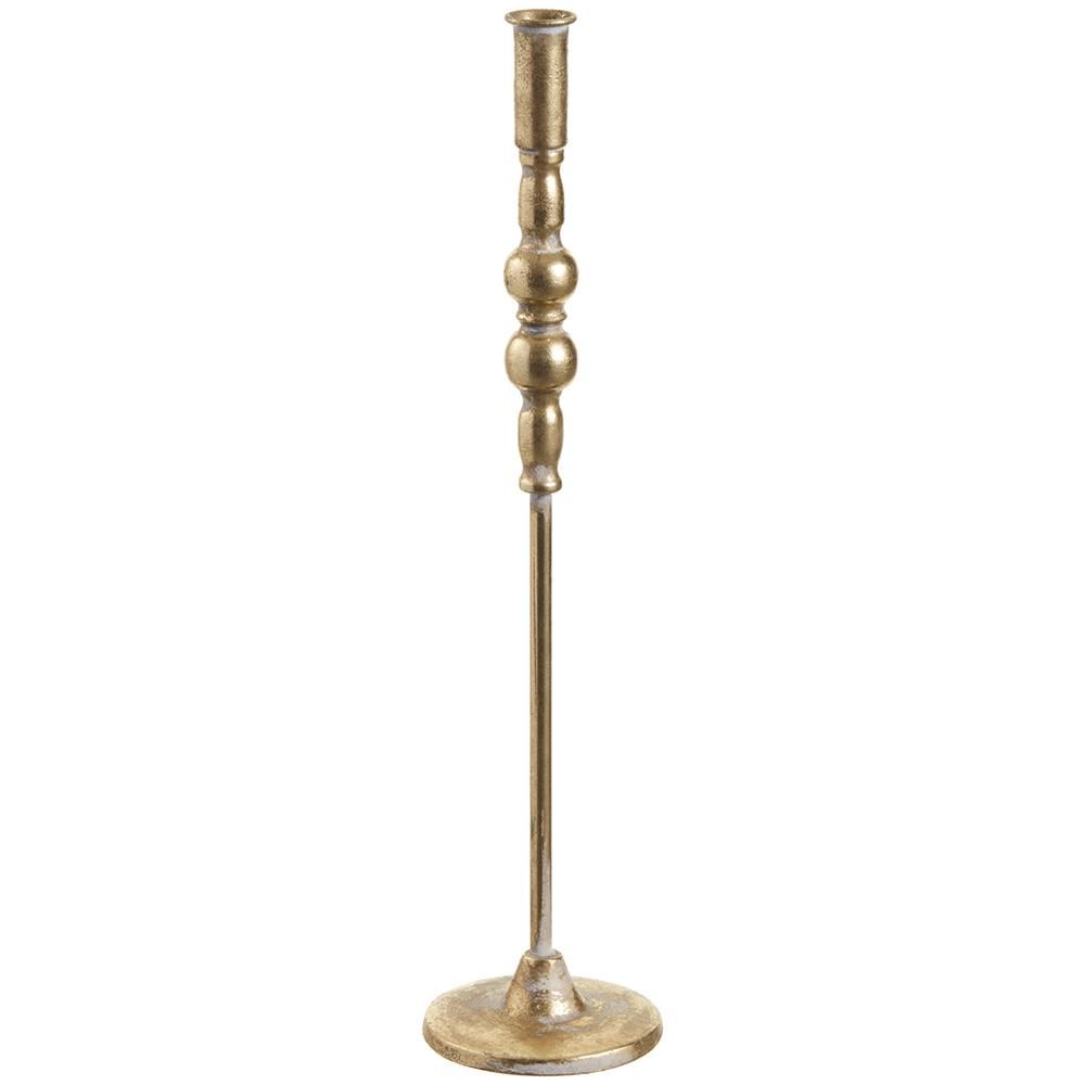 19"METAL TAPPER HOLDER GOLD/AT