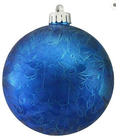 150MM FEATHER SMOOTH BALL ORNAMENT - ROYAL BLUE