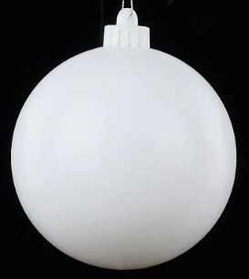 120MM SMOOTH BALL ORNAMENT-SHINY WHITE