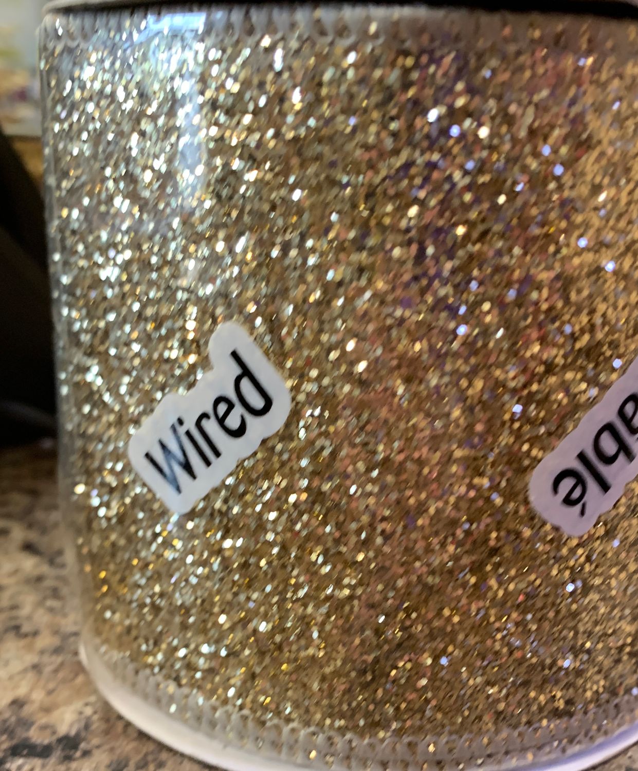 Glitter gold ribbin