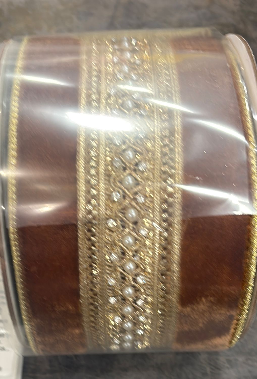 MAISON RUBAN PECAN 4" X 5YD RIBBON