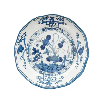 VIDA FAENZA 9" SALAD PLATE - WHITE AND BLUE