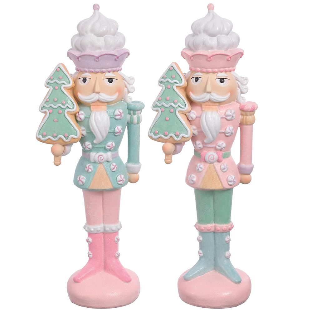 14" Nutcracker -  Green Pink
