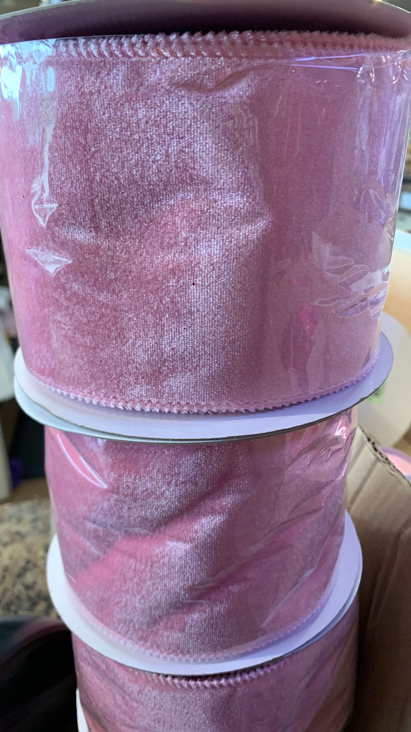 Pink velvet ribbon