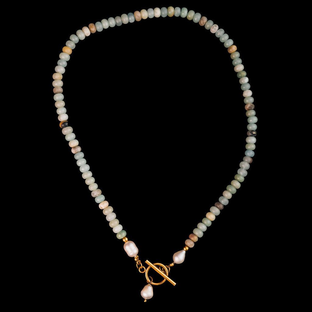 STEWARD &amp; JAMES - AL BEADED NECKLACE AMAZONITE